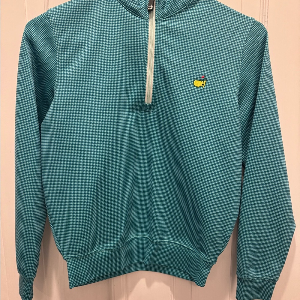 Boys Masters Houndstooth Performance Quarter Zip Pullover